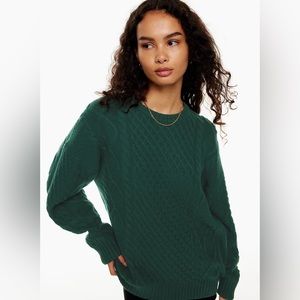 Aritzia Dark Green Peggy Sweater. Size L